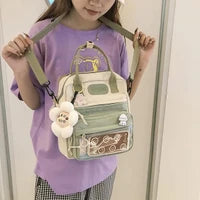 Cute Canvas Crossbody Tote Bag for Women