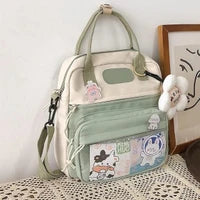 Cute Canvas Crossbody Tote Bag for Women