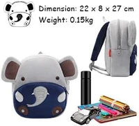 Cute Animal Cartoon Backpack School Bag, for Toddler Children Boys Girls, 3-5 Years Old, for Kindergarten Kids, Children, Unisex (Elephant)