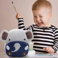 Cute Animal Cartoon Backpack School Bag, for Toddler Children Boys Girls, 3-5 Years Old, for Kindergarten Kids, Children, Unisex (Elephant)