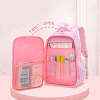 Girls School Backpack Cute Daypack Rainbow Bookbag Pink School Bag