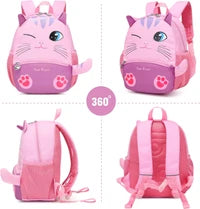 Toddler Backpack Cute Animal 3D Cat Cartoon School Kids Backpack Bag for Baby Boy for Age for 1-5 Years Lightweight Travel Children Cat Backpack