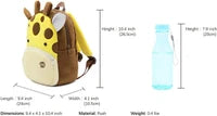 Cute Toddler Backpack,Cartoon Cute Animal Plush Backpack Toddler Mini School Bag(Giraffe)