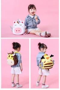 Cute Toddler Backpack,Cartoon Cute Animal Plush Backpack Toddler Mini School Bag Unicorn)