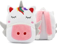 Cute Toddler Backpack,Cartoon Cute Animal Plush Backpack Toddler Mini School Bag Unicorn)